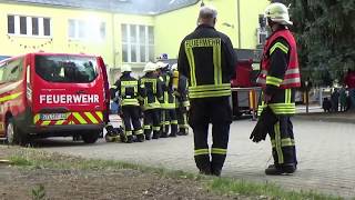 Feuer Gymnasium Schauübung Feuerwehr Leukersdorf Jahnsdorf Pfaffenhain Lugau [upl. by Phila]