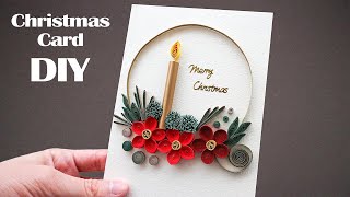 How to Make Christmas Card  DIY Handmade Paper Quilling  Best Crafts [upl. by Smart994]