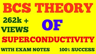 BCS THEORY OF SUPERCONDUCTIVITY  COOPER PAIR  SOLID STATE PHYSICS  WITH EXAM NOTES [upl. by Onaireves]