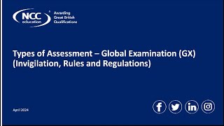 Types of Assessment – Global Examination Invigilation Rules and Regulations Meeting [upl. by Eiramalegna855]