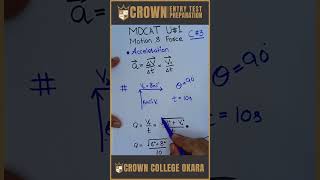 100 Concepts of MDCAT Physics  Concept  3 Acceleration crownentrytestpreparation mdcat physics [upl. by Nyret174]