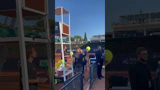 Stefanos Tsitsipas signing for fans Rome open 2024 [upl. by Haem571]