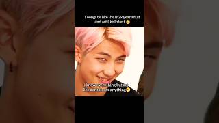 Namjoone is innocent kid🤭btsbtsmemberbtsshortsjungkooktaehyungjiminarmyff [upl. by Anemij310]