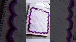 Front Page DESIGN For School Project Index page design easy frontpage art diy shorts [upl. by Ennaul]