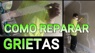 COMO Reparar GRIETAS ✌ en las PAREDES 💲 [upl. by Rimat]