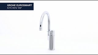 GROHE Eurosmart kitchen tap – easy installation and adjustable swivel range [upl. by Inoj]