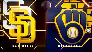 M l b the show Milwaukee Brewers vs San Diego Padres game 2 one Franchise mode [upl. by Ennire70]