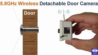 58GHz Wireless Detachable Peephole Door Camera and advanced DVR for home Surveillance Remote View [upl. by Atilemrac672]