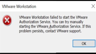 How to resolve VMware Workstation failed to start the VMware Authorization Service [upl. by Attiuqehs]