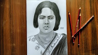 Pritilata Waddedar Drawingপ্রীতিলতা ওয়াদ্দেদার [upl. by Anihsat406]