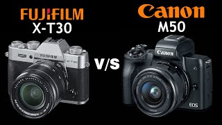 Fujifilm XT30 VS Canon M50  Quick Camera comparison [upl. by Ellehcem143]