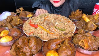 CHICKEN FRIEDRICECHICKEN CURRYMUTTON KOSHAEGG CURRYCHICKEN GIZZARD CURRY ASMR EATING [upl. by Grunenwald]