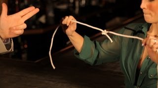 How to Make a Knot Pop Off a Rope  Table Magic Tricks [upl. by Ondine]