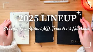 2025 PLANNER AND JOURNALS LINEUP  Sterling Ink Midori MD Travelers Notebook [upl. by Ajssatsan487]