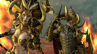 DARK ELVES vs CHAOS DWARFS  Total War Warhammer cinematic battle [upl. by Cartwright]