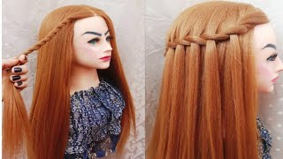 very easy amp quick waterfall hairstyle for open hair [upl. by Gilda]