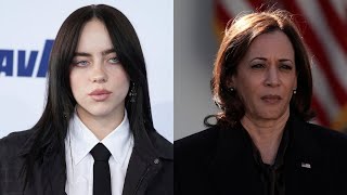 ‘Vote like your life depends on it’ Billie Eilish endorses Kamala Harris for President [upl. by Sibley]