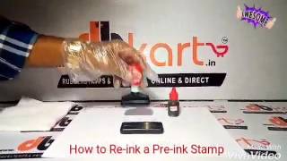 DB stamp How to reink a preink rubber stamp english [upl. by Eppes939]