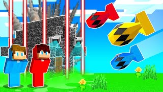 CASA 100 RESISTENTE VS BOMBAS ATOMICAS NO MINECRAFT [upl. by Alenson]