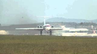 Air Koryo Il62M taking off from Pyongyang Airport [upl. by Mccourt]