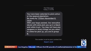 SoCal officials address racist text messages sent to Black students nationwide [upl. by Lehcor]