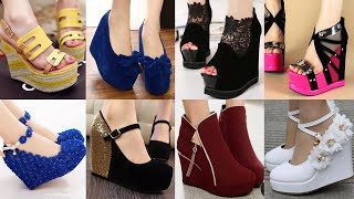 Try On Wedges Heels Platform High Heels Sandals Wedge Heel Chppal Girls New Stylish Wedge Heel [upl. by Daren742]