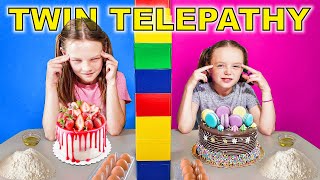 Twin Telepathy Cake Challenge [upl. by Wickner]