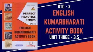 UNIT 3  35  STD X  Jeevandeep English PPS Activity Book Answers [upl. by Inej332]