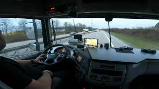 16March 2021 truck driving MunichDachauStuttgartLudwigsburg [upl. by Cathryn178]