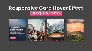 Create Animated Card Hover Effect Using HTML CSS  Card Hover Effect in HTML CSS [upl. by Blayze]