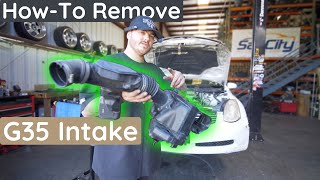 How to Remove a G35 Intake  Complete DIY Guide [upl. by Notgnillew]