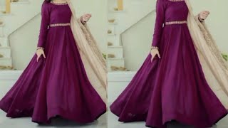 gown stitching long frock cutting stitching anarkali suit cuttingumbrella gown ki cutting stitch [upl. by Iggy793]