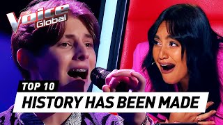 Talents making HISTORY on The Voice with their incredible Blind Auditions [upl. by Rocray]