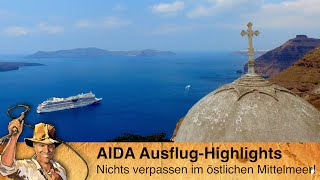 AIDA Ausflüge östliches Mittelmeer  Ausflug Santorin Jerusalem Marmaris Zypern [upl. by Rosana464]