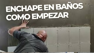 ✅COMO EMPEZAR A ENCHAPAR UN BAÑO PASO A PASOshorts diaadia manosalaobra viralvideo [upl. by Akemrej]