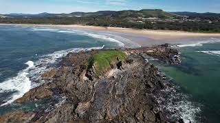 Flat Top Island Woolgoolga NSW djiair2s [upl. by Finn]