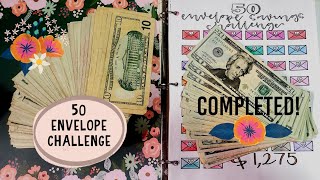 50 Envelope Savings Challenge Completedsavingmoney [upl. by Drolyag]