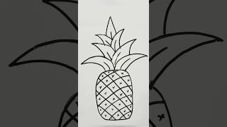 how to draw pineapple step by step drawing artworkschannel trendingshorts pineappledrawing [upl. by Seni81]