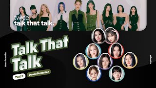 TWICE트와이스  ‘Talk That Talk’  Dance Formation [upl. by Aleakcim212]