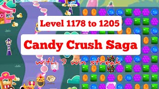 Candy Crush Saga Level 1178 to 1205 [upl. by Ahsimed]