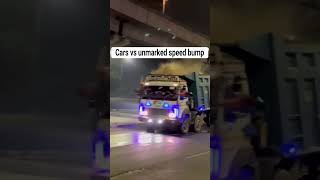 High Speed Cars vs Unmarked Speed Bump shorts speedbumps car truck [upl. by Lu]