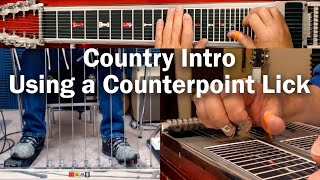 Bb Country Intro Using a Counterpoint Lick  Pedal Steel Guitar Lesson [upl. by Amado]