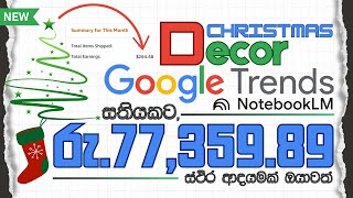 How to Make 26448Week Passive Income Using Google trends With Notebooklm  Christmas Decor [upl. by Wilde]