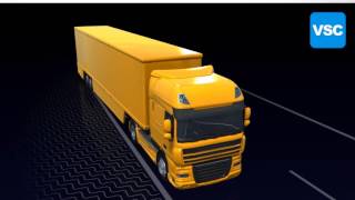 DAF VSC animation  Vehicle Stability Control Euro 5 [upl. by Nerek]