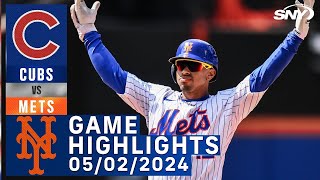 Francisco Lindor walkoff winner  Mets vs Cubs 522024  NY Mets Highlights  SNY [upl. by Ainotna]