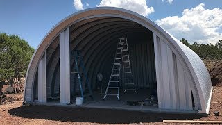 Quonset Hut End Walls Insulation and Framing [upl. by Suki333]