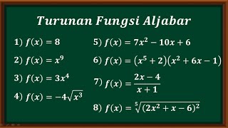 Turunan fungsi aljabar [upl. by Perseus264]