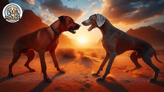 Rhodesian Ridgeback vs Weimaraner Ultimate Battle of Power and Agility [upl. by Naga90]