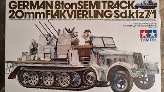 German 8ton Semi track 20mm Flakvierling Sdkfz71 [upl. by Ynaffet37]