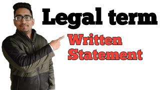 what is written statement essentials of written statement writtenstatementlegalterm [upl. by Aerdnu]